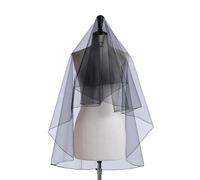 Unisex Black Veil For Halloween Celebration Costume Tulle Bride Cosplay Day Of The Death Wedding