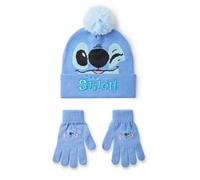 Unisex Blue Hat And Gloves Set Soft And Comfortable For Cold Weather