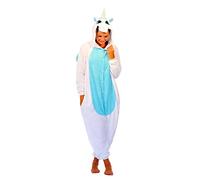 Unisex Blue Unicorn Pink Unicorn Onesie Fancy Dress Costume Hoody Pyjama Sleep wear Carnival Costume Blue Unicorn, M(height 160cm-170cm)