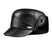 Unisex Bomber Hat Winter Trooper Trapper Hunting Hat Russian Ear Flaps Cap Leather Army Cap for Men Women Household faucets