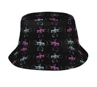 Unisex Bucket Hat Scissors and Comb Hair Stylist Salon Sun Cap Beach Hats Summer Travel Fisherman Hat Anti-Uv