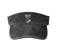 Unisex Bullet for Rock My Valentine Band Visor Adjustable Vintage Washed Denim Visors Empty Top Baseball Cap for Women Men