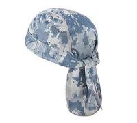 Unisex Camo Mesh Doo Dew Rags Cycling Cap Sweat Wicking Skull Beanies Quick Dry Bandana Pirate Hat Helmet Linner Tie Back Headband Head Wraps for Men Women