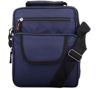 Unisex Canvas Style Multi-Functional Shoulder Cross Body Small Messenger Travel Work Utility Bag - Navy