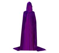 Unisex Cape with Hood, Halloween Costume Hooded Cape Wizard Robe Long Velvet Cape Renaissance Cape Jacket Gothic Gown Cosplay Medieval Velvet Coat Outfit for Halloween Carnival Costume