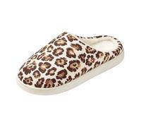 Unisex Cartoon Leopard Slippers Fluffy Warm Indoor House Shoes | Cartoon leopard styling brings playful character, while the fluffy warm finish suits relaxed indoor wear for women and men.