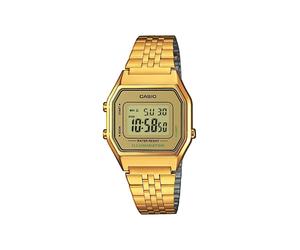 Unisex CASIO Wristwatch LA-680WEGA-9ER Stainless Steel Golden Classic
