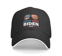 Unisex Casual Cap Ridin' with Biden Black Sports Cap Fashion Baseball Hat Lightweight Dad Hat for Hiking Training Cycling