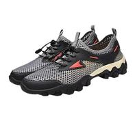 Unisex Casual Trainers Mesh Breathable Lightweight Sports Shoes Invisible Height Increased Plain Suit Shoes Orthopaedic Fabric Shoes Trainers Outdoor Breathable Breathable, gray, 9.5 UK