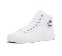 Unisex Center High Top Canvas Sneaker, White, 11 Women/9.5 Men