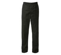 Unisex Chef Trousers with Elasticated Waistband Mens Womens Baggy Style Drawstring Chefs Trousers Pants with Pocket (Black Large)