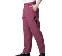Unisex Chefs Trousers Professional Kitchen Pants with Elastic Waistband Classic Stripes Durable Lightweight Cooks Restaurant Staff Work Uniform Red L
