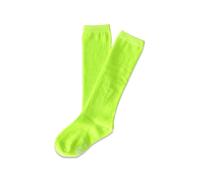 Unisex Child Kid Size Solid Neon Colored Knee High Sport Team Socks with No Stripes, Neon Green, Talla única