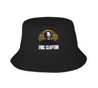 Unisex Clapton Singer Eric Adult Double-Layer Fisherman Hat Area-Printed Outdoor Sun Hat Soft and Portable Outdoor Bucket