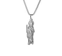 Unisex Classic Catholic Old Man Scepter Statue Pendant Necklace Men's Personalized Religious Lucky Amulet Accessories Gift personalised necklace