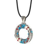 unisex Classic Koi Ring Pendant Necklace Chinese Vintage Both Fish Enamel Ping An Clasp Choker Lucky Auspicious Jewelry Gifts gifts