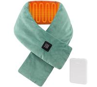 Unisex Classic Tartan Plaid Winter Heated Scarf Heating Pad Adjustable 3 Heat Settings Heated Neck Scarf for Neck Warmer (Mint)