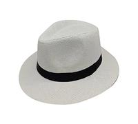 Unisex Classic Vintage Wide Brim Panama Hat Square Cartridges Stylish Casual with Band Fedora Hats Summer Outdoor UV Protection Straw Sun Hat Cowboy Breathable Solid Jazz Hats