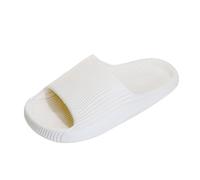 Unisex Cloud Slides with Anti-Slip Sole - Quick-Dry Bath Sandals for Shower Pool Gym, Lightweight House Pillow Slippers for Women and Men Beach Wading Non Slip Slides (White #1, 6.5)