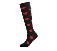 Unisex Color Printed Sweat Wicking Breathable Sports Compression Socks Elastic Long Tube Design Thigh High Stocking Petite Compression Socks for Men and Women Cushioned Graduated Compression (M)