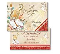 Unisex Confirmation Money Voucher Wallet Card 17cm x 11cm for Money or Gift Vouchers with Matching Wallet Prayer Card