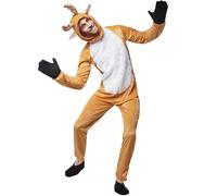 Unisex Costume Racing Reindeer Ochre Plush Tail Carnival Halloween