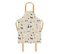 Unisex Cotton Chef Apron For Kitchen Cooking, BBQ & Baking (Farm Animal)