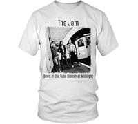 Unisex Cotton S-5XL T-Shirt Down in The Tube Station at Midnight Tee The Jam Ret WhiteOne Size