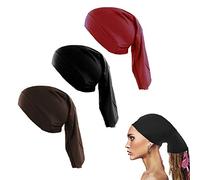 Unisex Cotton Spandex Dreadlocks Tube 4 Packed, Long Set-3 Packed, One Size