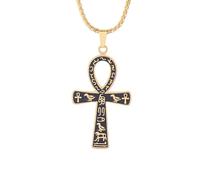 unisex Creative Retro Ancient Egyptian Ankh Cross Pendant Necklace for Men Personalized Animal Totem Necklace Accessories Gift Jewelry Accessories