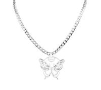 unisex Crescent Moon Butterfly Hollow Necklace for Women Men Silver Color Insect Pagan Wicca Necklaces Jewelry