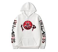 Unisex Crew Neck Anime Print Pullover - Helluva Boss Graphic Sweater Casual Loose Long Sleeve Hoodie White