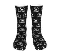 Unisex Crew Socks Life Is Better With Goats Athletic Socks Hard Wearing Running Socks Sustainable Men'S Dress Sock, For Outdoor, Hiking, 40Cm