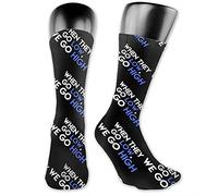 Unisex Crew Socks When They Go Low We Go High Work Socks Soft Comfortable Men'S Dress Sock, For Walking, Outdoor, Hiking, 40cm