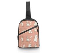 Unisex Crossbody Bag Lightweight Foldable Chest Bag Cat's Movements Are Different Sling Bag for Travel, Hiking