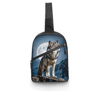 Unisex Crossbody Bag Lightweight Foldable Chest Bag Timberwolves Sling Bag for Travel, Hiking