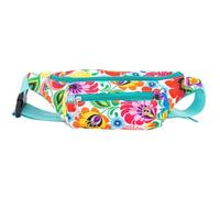 Unisex Crossbody Fanny Pack Waist Bag with 2 Zipper Pockets Floral Poland Folk Designs, Souvenir from Poland, Łowicz White, One Size, Crossbody Floral