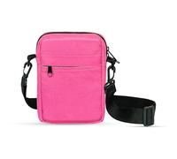 Unisex Crossbody Shoulder Bag, Waterproof Men's Small Side Casual Handbag, Messenger with Zipper & Adjustable Strap,Cordura, Pink 1