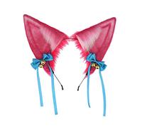 Unisex Cute Cartoon Ears Shape Headband With Rose Red Hair Hoop Makeup Live Broadcast Party Headpiece Cute Headbands For Woman Headbands For Woman Washing Face Girls Teens Washing Face