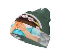 Unisex Cute Little Angel Knitted Hat for Outdoor Activities, Lightweight, Breathable, and Stylish Headgear Black