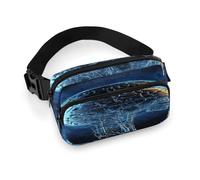 Unisex Cute Mini Zipper Everywhere Belt Bag with Adjustable Strap | Artificial Intelligence Brain Fanny Pack Fashion Waist Pack Minimalist Small Crossbody Bag for Men Women Travel Hiking