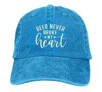 Unisex Cycling Caps Beer Never Broke My Heart Sun Visor Hat Comfortable Ball Cap for Running Travel Workout