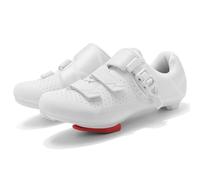 Unisex Cycling Shoes Compatible with Peloton Indoor Road Riding Bike Shoes for Men Women Pre-Installed Delta Cleats Indoor Outdoor(White,43)