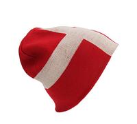 Unisex Denmark Flag Design Winter Beanie Hat (One Size) (Red)