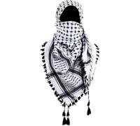 Unisex Desert Scarf | Palestine Scarf Keffiyeh | Cotton Shemagh | Head Neck Wrap gifts for Men & Women | 100% Cotton, Black and White