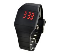 Unisex digital watch, ultra-thin electronic square digital sports watch, soft and durable: the touch screen watch is designed with a black silicone strap suitable for the skin, which is designed with