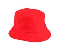 Unisex Double Side Wear Reversible Bucket Hat Trendy Cotton Twill Canvas Sun Fishing Hat Fashion Cap Wax Hat Men, red, One Size Fits All