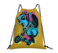 Unisex Drawstring Gym Bag Panda Animal Biker Swim Bags Lightweight Sport Gym Sack for Boys Men School 36X42cm