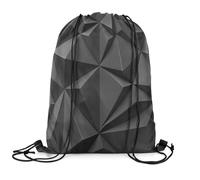 Unisex Drawstring Sport Bag Geometric Geometry Stripe, Personalised Sport Gym Sack, Daily School Bags, for Boys Yoga 36X42cm