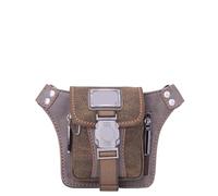 Unisex Drop Leg Bag with Faux Leather Belt Bag Mini Retro Portable Waist Bag Purse Wearable Vintage Canvas Leisure Tourism Waist Packs Fanny Pack(Coffee)